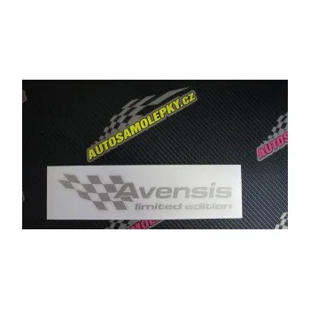 Polep vozidla SAMOLEPKA Avensis limited edition pravá (10 - červená) NA AUTO, NÁLEPKA, FÓLIE, POLEP, TUNING, VLASTNÍ TEXT, TISK, AUTOSAMOLEPKY.cz, POLEPY, OBRÁZEK, LOGO, SAMOLEPKY