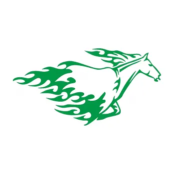 Samolepicí dekorace na vozidlo Animal flames 003 pravá kůň (12 - zelená) SAMOLEPKA NA AUTO, NÁLEPKA, FÓLIE, POLEP, TUNING, VLASTNÍ TEXT, TISK, AUTOSAMOLEPKY.cz, POLEPY, OBRÁZEK, LOGO, 3D STICKERS