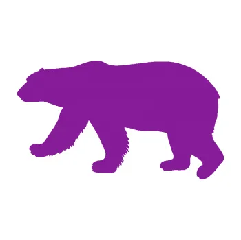 Samolepící dekorace Lední medvěd 002 levá (14 - fialová) SAMOLEPKA NA AUTO, NÁLEPKA, FÓLIE, POLEP, TUNING, VLASTNÍ TEXT, TISK, AUTOSAMOLEPKY.cz, POLEPY, OBRÁZEK, LOGO, 3D STICKERS