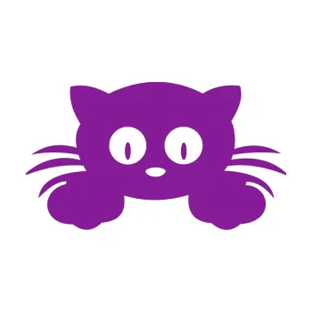 Samolepící dekorace Kočka 007 levá (14 - fialová) SAMOLEPKA NA AUTO, NÁLEPKA, FÓLIE, POLEP, TUNING, VLASTNÍ TEXT, TISK, AUTOSAMOLEPKY.cz, POLEPY, OBRÁZEK, LOGO, 3D STICKERS