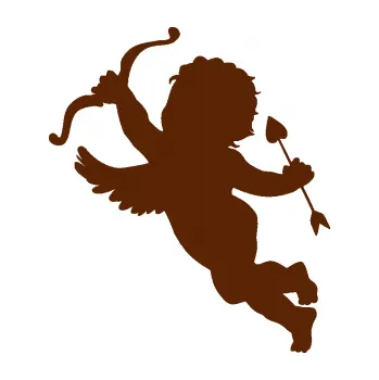 Samolepící dekorace SAMOLEPKA Amor 002 levá (15 - hnědá) NA AUTO, NÁLEPKA, FÓLIE, POLEP, TUNING, VLASTNÍ TEXT, TISK, AUTOSAMOLEPKY.cz, POLEPY, OBRÁZEK, LOGO, SAMOLEPKY