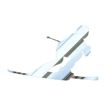 Samolepicí dekorace na vozidlo Lyžař 002 pravá (80 - chrom fólie stříbrná zrcadlová) SAMOLEPKA NA AUTO, NÁLEPKA, FÓLIE, POLEP, TUNING, VLASTNÍ TEXT, TISK, AUTOSAMOLEPKY.cz, POLEPY, OBRÁZEK, LOGO, 3D STICKERS