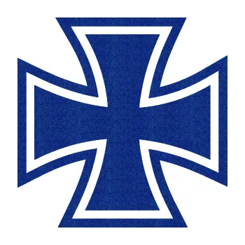 samolepka Maltézský kříž 001 (89 - Ultra Metalic modrá tmavá) SAMOLEPKA NA AUTO, NÁLEPKA, FÓLIE, POLEP, TUNING, VLASTNÍ TEXT, TISK, AUTOSAMOLEPKY.cz, POLEPY, OBRÁZEK, LOGO, 3D STICKERS