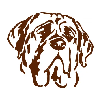 Polep vozidla Pes 125 pravá anglický mastif (15 - hnědá) SAMOLEPKA NA AUTO, NÁLEPKA, FÓLIE, POLEP, TUNING, VLASTNÍ TEXT, TISK, AUTOSAMOLEPKY.cz, POLEPY, OBRÁZEK, LOGO, 3D STICKERS