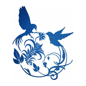 Samolepící dekorace SAMOLEPKA Květina dekor 006 levá ptáčci (65 - škrábaný kov modrý) NA AUTO, NÁLEPKA, FÓLIE, POLEP, TUNING, VLASTNÍ TEXT, TISK, AUTOSAMOLEPKY.cz, POLEPY, OBRÁZEK, LOGO, SAMOLEPKY