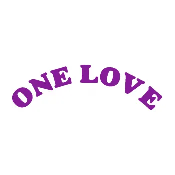 Polep vozidla SAMOLEPKA One Love nápis do oblouku (14 - fialová) NA AUTO, NÁLEPKA, FÓLIE, POLEP, TUNING, VLASTNÍ TEXT, TISK, AUTOSAMOLEPKY.cz, POLEPY, OBRÁZEK, LOGO, SAMOLEPKY