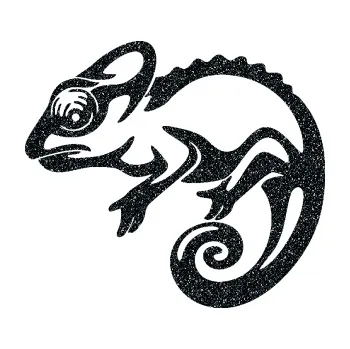 Samolepící dekorace Chameleon 002 levá (85 - Ultra Metalic černá) SAMOLEPKA NA AUTO, NÁLEPKA, FÓLIE, POLEP, TUNING, VLASTNÍ TEXT, TISK, AUTOSAMOLEPKY.cz, POLEPY, OBRÁZEK, LOGO, 3D STICKERS