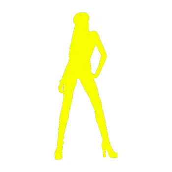 Polep vozidla Erotická žena 022 levá (70 - Fluorescentní žlutá) SAMOLEPKA NA AUTO, NÁLEPKA, FÓLIE, POLEP, TUNING, VLASTNÍ TEXT, TISK, AUTOSAMOLEPKY.cz, POLEPY, OBRÁZEK, LOGO, 3D STICKERS