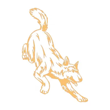 Polep vozidla SAMOLEPKA Pes 024 pravá (08 - béžová) NA AUTO, NÁLEPKA, FÓLIE, POLEP, TUNING, VLASTNÍ TEXT, TISK, AUTOSAMOLEPKY.cz, POLEPY, OBRÁZEK, LOGO, SAMOLEPKY