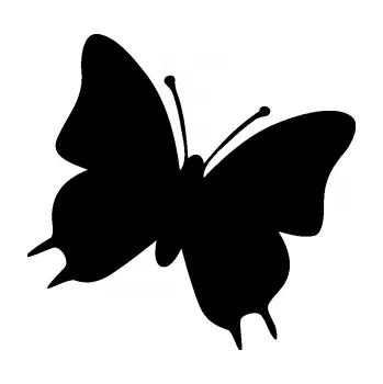 Samolepící dekorace Motýl 007 pravá (01 - černá) SAMOLEPKA NA AUTO, NÁLEPKA, FÓLIE, POLEP, TUNING, VLASTNÍ TEXT, TISK, AUTOSAMOLEPKY.cz, POLEPY, OBRÁZEK, LOGO, 3D STICKERS