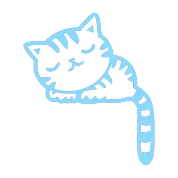 Samolepící dekorace Kočka 004 levá (03 - světle modrá) SAMOLEPKA NA AUTO, NÁLEPKA, FÓLIE, POLEP, TUNING, VLASTNÍ TEXT, TISK, AUTOSAMOLEPKY.cz, POLEPY, OBRÁZEK, LOGO, 3D STICKERS