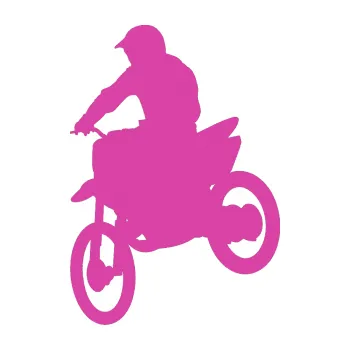 Samolepící dekorace Motorka 014 levá motokros (16 - růžová) SAMOLEPKA NA AUTO, NÁLEPKA, FÓLIE, POLEP, TUNING, VLASTNÍ TEXT, TISK, AUTOSAMOLEPKY.cz, POLEPY, OBRÁZEK, LOGO, 3D STICKERS