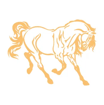 Samolepící dekorace SAMOLEPKA Kůň 048 pravá (08 - béžová) NA AUTO, NÁLEPKA, FÓLIE, POLEP, TUNING, VLASTNÍ TEXT, TISK, AUTOSAMOLEPKY.cz, POLEPY, OBRÁZEK, LOGO, SAMOLEPKY