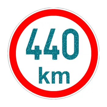 samolepka Maximální rychlost 440km - nejvyšší konstrukční rychlost (92 - Ultra Metalic tyrkysová) SAMOLEPKA NA AUTO, NÁLEPKA, FÓLIE, POLEP, TUNING, VLASTNÍ TEXT, TISK, AUTOSAMOLEPKY.cz, POLEPY, OBRÁZEK, LOGO, 3D STICKERS