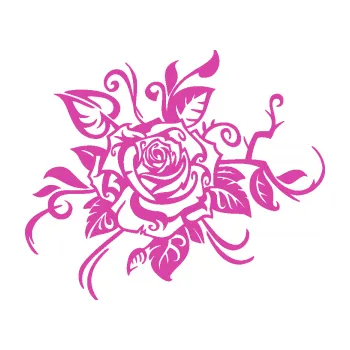 Samolepící dekorace Květina dekor 016 levá růže (16 - růžová) SAMOLEPKA NA AUTO, NÁLEPKA, FÓLIE, POLEP, TUNING, VLASTNÍ TEXT, TISK, AUTOSAMOLEPKY.cz, POLEPY, OBRÁZEK, LOGO, 3D STICKERS