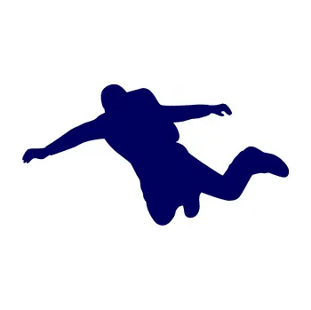 Samolepicí dekorace na vozidlo Parašutista 001 levá (23 - tmavě modrá) SAMOLEPKA NA AUTO, NÁLEPKA, FÓLIE, POLEP, TUNING, VLASTNÍ TEXT, TISK, AUTOSAMOLEPKY.cz, POLEPY, OBRÁZEK, LOGO, 3D STICKERS