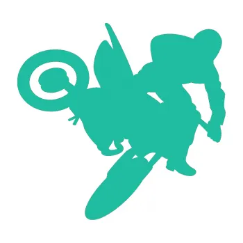 Samolepící dekorace SAMOLEPKA Motorka 033 pravá motokros (25 - tyrkysová) NA AUTO, NÁLEPKA, FÓLIE, POLEP, TUNING, VLASTNÍ TEXT, TISK, AUTOSAMOLEPKY.cz, POLEPY, OBRÁZEK, LOGO, SAMOLEPKY