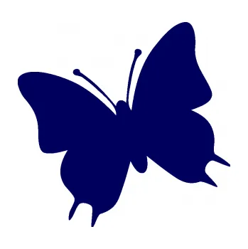Samolepící dekorace SAMOLEPKA Motýl 007 levá (23 - tmavě modrá) NA AUTO, NÁLEPKA, FÓLIE, POLEP, TUNING, VLASTNÍ TEXT, TISK, AUTOSAMOLEPKY.cz, POLEPY, OBRÁZEK, LOGO, SAMOLEPKY
