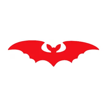 Samolepící dekorace SAMOLEPKA Netopýr 006 (10 - červená) NA AUTO, NÁLEPKA, FÓLIE, POLEP, TUNING, VLASTNÍ TEXT, TISK, AUTOSAMOLEPKY.cz, POLEPY, OBRÁZEK, LOGO, SAMOLEPKY