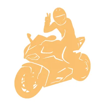 Samolepící dekorace SAMOLEPKA Motorkář 006 levá (08 - béžová) NA AUTO, NÁLEPKA, FÓLIE, POLEP, TUNING, VLASTNÍ TEXT, TISK, AUTOSAMOLEPKY.cz, POLEPY, OBRÁZEK, LOGO, SAMOLEPKY