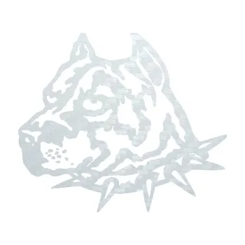 Polep vozidla SAMOLEPKA Pitbull hlava 006 levá (51 - 3D karbon bílý) NA AUTO, NÁLEPKA, FÓLIE, POLEP, TUNING, VLASTNÍ TEXT, TISK, AUTOSAMOLEPKY.cz, POLEPY, OBRÁZEK, LOGO, SAMOLEPKY