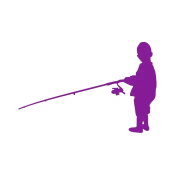 Polep vozidla SAMOLEPKA Rybář 009 levá (14 - fialová) NA AUTO, NÁLEPKA, FÓLIE, POLEP, TUNING, VLASTNÍ TEXT, TISK, AUTOSAMOLEPKY.cz, POLEPY, OBRÁZEK, LOGO, SAMOLEPKY