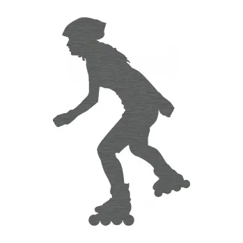 Samolepicí dekorace na vozidlo Bruslařka 004 levá (62 - škrábaný titan) SAMOLEPKA NA AUTO, NÁLEPKA, FÓLIE, POLEP, TUNING, VLASTNÍ TEXT, TISK, AUTOSAMOLEPKY.cz, POLEPY, OBRÁZEK, LOGO, 3D STICKERS