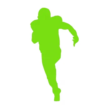 Polep vozidla Americký fotbal 005 levá (04 - zelená kawasaki) SAMOLEPKA NA AUTO, NÁLEPKA, FÓLIE, POLEP, TUNING, VLASTNÍ TEXT, TISK, AUTOSAMOLEPKY.cz, POLEPY, OBRÁZEK, LOGO, 3D STICKERS