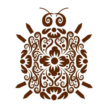 Samolepící dekorace SAMOLEPKA Interiér 016 brouček květiny (15 - hnědá) NA AUTO, NÁLEPKA, FÓLIE, POLEP, TUNING, VLASTNÍ TEXT, TISK, AUTOSAMOLEPKY.cz, POLEPY, OBRÁZEK, LOGO, SAMOLEPKY