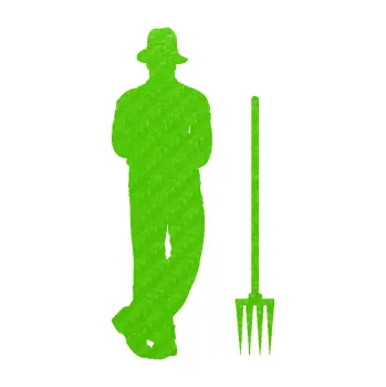 Samolepící dekorace SAMOLEPKA Farmář 001 pravá (58 - 3D karbon zelený kawasaki) NA AUTO, NÁLEPKA, FÓLIE, POLEP, TUNING, VLASTNÍ TEXT, TISK, AUTOSAMOLEPKY.cz, POLEPY, OBRÁZEK, LOGO, SAMOLEPKY