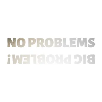 Polep vozidla SAMOLEPKA No problems - big problem! nápis (82 - odrazková reflexní bílá) NA AUTO, NÁLEPKA, FÓLIE, POLEP, TUNING, VLASTNÍ TEXT, TISK, AUTOSAMOLEPKY.cz, POLEPY, OBRÁZEK, LOGO, SAMOLEPKY