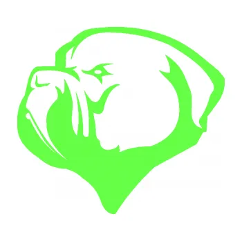 Polep vozidla Pes 116 levá pitbull (71 - Fluorescentní zelená) SAMOLEPKA NA AUTO, NÁLEPKA, FÓLIE, POLEP, TUNING, VLASTNÍ TEXT, TISK, AUTOSAMOLEPKY.cz, POLEPY, OBRÁZEK, LOGO, 3D STICKERS