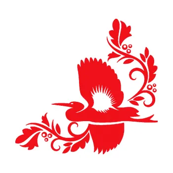 Samolepící dekorace SAMOLEPKA Květina dekor 004 levá s ptáčkem (10 - červená) NA AUTO, NÁLEPKA, FÓLIE, POLEP, TUNING, VLASTNÍ TEXT, TISK, AUTOSAMOLEPKY.cz, POLEPY, OBRÁZEK, LOGO, SAMOLEPKY