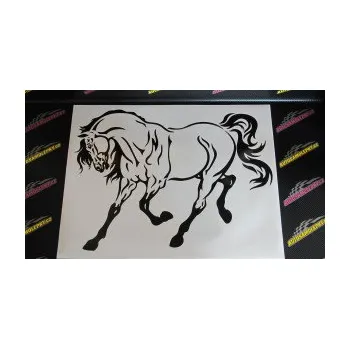 Samolepící dekorace SAMOLEPKA Kůň 048 levá (17 - šedá) NA AUTO, NÁLEPKA, FÓLIE, POLEP, TUNING, VLASTNÍ TEXT, TISK, AUTOSAMOLEPKY.cz, POLEPY, OBRÁZEK, LOGO, SAMOLEPKY