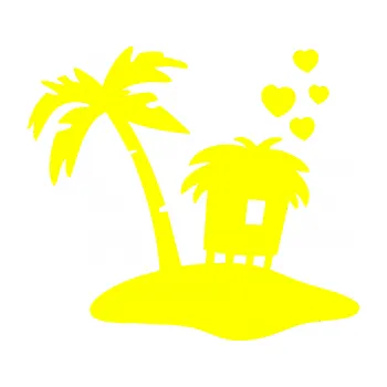 Samolepící dekorace Ostrov 001 levá (05 - žlutá citron) SAMOLEPKA NA AUTO, NÁLEPKA, FÓLIE, POLEP, TUNING, VLASTNÍ TEXT, TISK, AUTOSAMOLEPKY.cz, POLEPY, OBRÁZEK, LOGO, 3D STICKERS