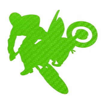 Samolepící dekorace SAMOLEPKA Motorka 033 levá motokros (58 - 3D karbon zelený kawasaki) NA AUTO, NÁLEPKA, FÓLIE, POLEP, TUNING, VLASTNÍ TEXT, TISK, AUTOSAMOLEPKY.cz, POLEPY, OBRÁZEK, LOGO, SAMOLEPKY