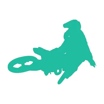 Samolepící dekorace SAMOLEPKA Motorka 028 pravá motokros (25 - tyrkysová) NA AUTO, NÁLEPKA, FÓLIE, POLEP, TUNING, VLASTNÍ TEXT, TISK, AUTOSAMOLEPKY.cz, POLEPY, OBRÁZEK, LOGO, SAMOLEPKY