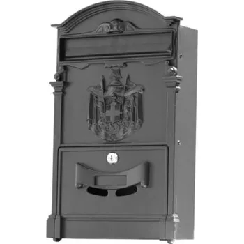 Poštovní schránka PSG 65.203 - poštovní schránka pro venkovní montáž na plot a stěnu, grafitová šedá
