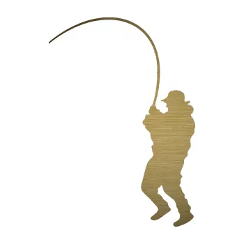 Polep vozidla SAMOLEPKA Rybář 007 levá (64 - škrábaný kov zlatý) NA AUTO, NÁLEPKA, FÓLIE, POLEP, TUNING, VLASTNÍ TEXT, TISK, AUTOSAMOLEPKY.cz, POLEPY, OBRÁZEK, LOGO, SAMOLEPKY