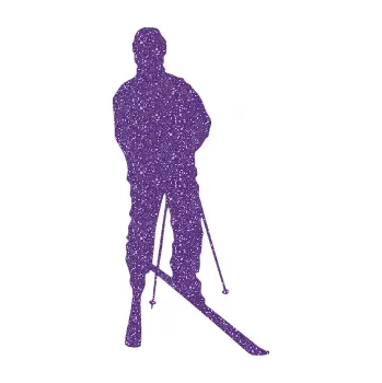 Samolepicí dekorace na vozidlo Lyžař 008 pravá (87 - Ultra Metalic fialová) SAMOLEPKA NA AUTO, NÁLEPKA, FÓLIE, POLEP, TUNING, VLASTNÍ TEXT, TISK, AUTOSAMOLEPKY.cz, POLEPY, OBRÁZEK, LOGO, 3D STICKERS