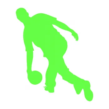 Samolepicí dekorace na vozidlo Bowling 003 levá hráč (71 - Fluorescentní zelená) SAMOLEPKA NA AUTO, NÁLEPKA, FÓLIE, POLEP, TUNING, VLASTNÍ TEXT, TISK, AUTOSAMOLEPKY.cz, POLEPY, OBRÁZEK, LOGO, 3D STICKERS