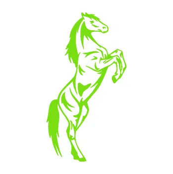 Samolepící dekorace Kůň 046 pravá na zadních (04 - zelená kawasaki) SAMOLEPKA NA AUTO, NÁLEPKA, FÓLIE, POLEP, TUNING, VLASTNÍ TEXT, TISK, AUTOSAMOLEPKY.cz, POLEPY, OBRÁZEK, LOGO, 3D STICKERS