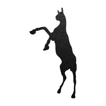 Samolepící dekorace SAMOLEPKA Kůň 016 levá (63 - škrábaný kov černý) NA AUTO, NÁLEPKA, FÓLIE, POLEP, TUNING, VLASTNÍ TEXT, TISK, AUTOSAMOLEPKY.cz, POLEPY, OBRÁZEK, LOGO, SAMOLEPKY