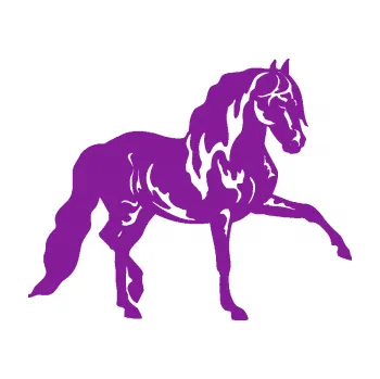 Samolepící dekorace Kůň 039 pravá (14 - fialová) SAMOLEPKA NA AUTO, NÁLEPKA, FÓLIE, POLEP, TUNING, VLASTNÍ TEXT, TISK, AUTOSAMOLEPKY.cz, POLEPY, OBRÁZEK, LOGO, 3D STICKERS