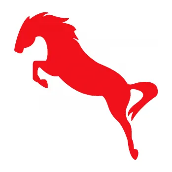 Samolepící dekorace SAMOLEPKA Kůň 072 levá skok (10 - červená) NA AUTO, NÁLEPKA, FÓLIE, POLEP, TUNING, VLASTNÍ TEXT, TISK, AUTOSAMOLEPKY.cz, POLEPY, OBRÁZEK, LOGO, SAMOLEPKY
