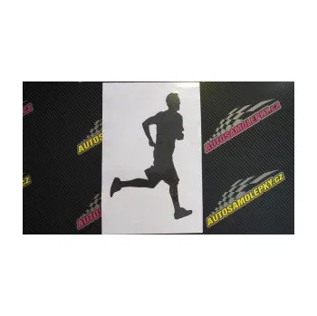 Polep vozidla Běžec 001 pravá (17 - šedá) SAMOLEPKA NA AUTO, NÁLEPKA, FÓLIE, POLEP, TUNING, VLASTNÍ TEXT, TISK, AUTOSAMOLEPKY.cz, POLEPY, OBRÁZEK, LOGO, 3D STICKERS