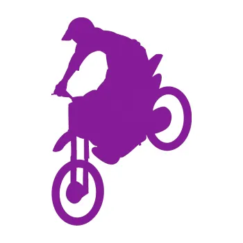 Samolepící dekorace SAMOLEPKA Motorka 016 levá motokros (14 - fialová) NA AUTO, NÁLEPKA, FÓLIE, POLEP, TUNING, VLASTNÍ TEXT, TISK, AUTOSAMOLEPKY.cz, POLEPY, OBRÁZEK, LOGO, SAMOLEPKY