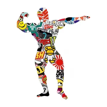 Polep vozidla Kulturista 013 pravá (83 - Sticker bomb) SAMOLEPKA NA AUTO, NÁLEPKA, FÓLIE, POLEP, TUNING, VLASTNÍ TEXT, TISK, AUTOSAMOLEPKY.cz, POLEPY, OBRÁZEK, LOGO, 3D STICKERS