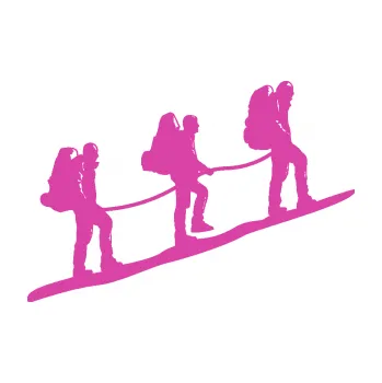 Samolepící dekorace Horolezci pravá (16 - růžová) SAMOLEPKA NA AUTO, NÁLEPKA, FÓLIE, POLEP, TUNING, VLASTNÍ TEXT, TISK, AUTOSAMOLEPKY.cz, POLEPY, OBRÁZEK, LOGO, 3D STICKERS