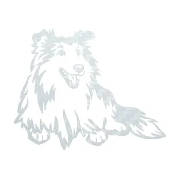 Polep vozidla SAMOLEPKA Pes 162 pravá sheltie (51 - 3D karbon bílý) NA AUTO, NÁLEPKA, FÓLIE, POLEP, TUNING, VLASTNÍ TEXT, TISK, AUTOSAMOLEPKY.cz, POLEPY, OBRÁZEK, LOGO, SAMOLEPKY